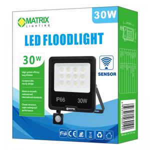 LED flood light with MOTION SENSOR 30W