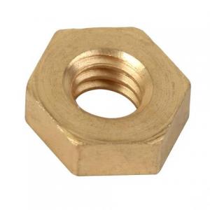 Nut 1/4in Brass Pressed (Jar100)